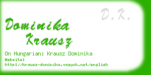dominika krausz business card
